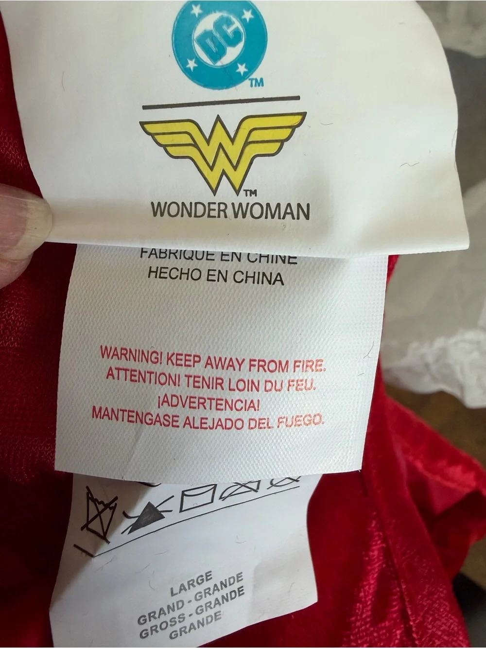 Rubies Wonder Woman Costume Child Large DC Comics Halloween Dress & Boot Covers